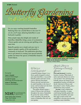 Butterfly Gardening in North Dakota (E1266)