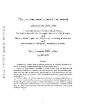 The Quantum Mechanics of the Present