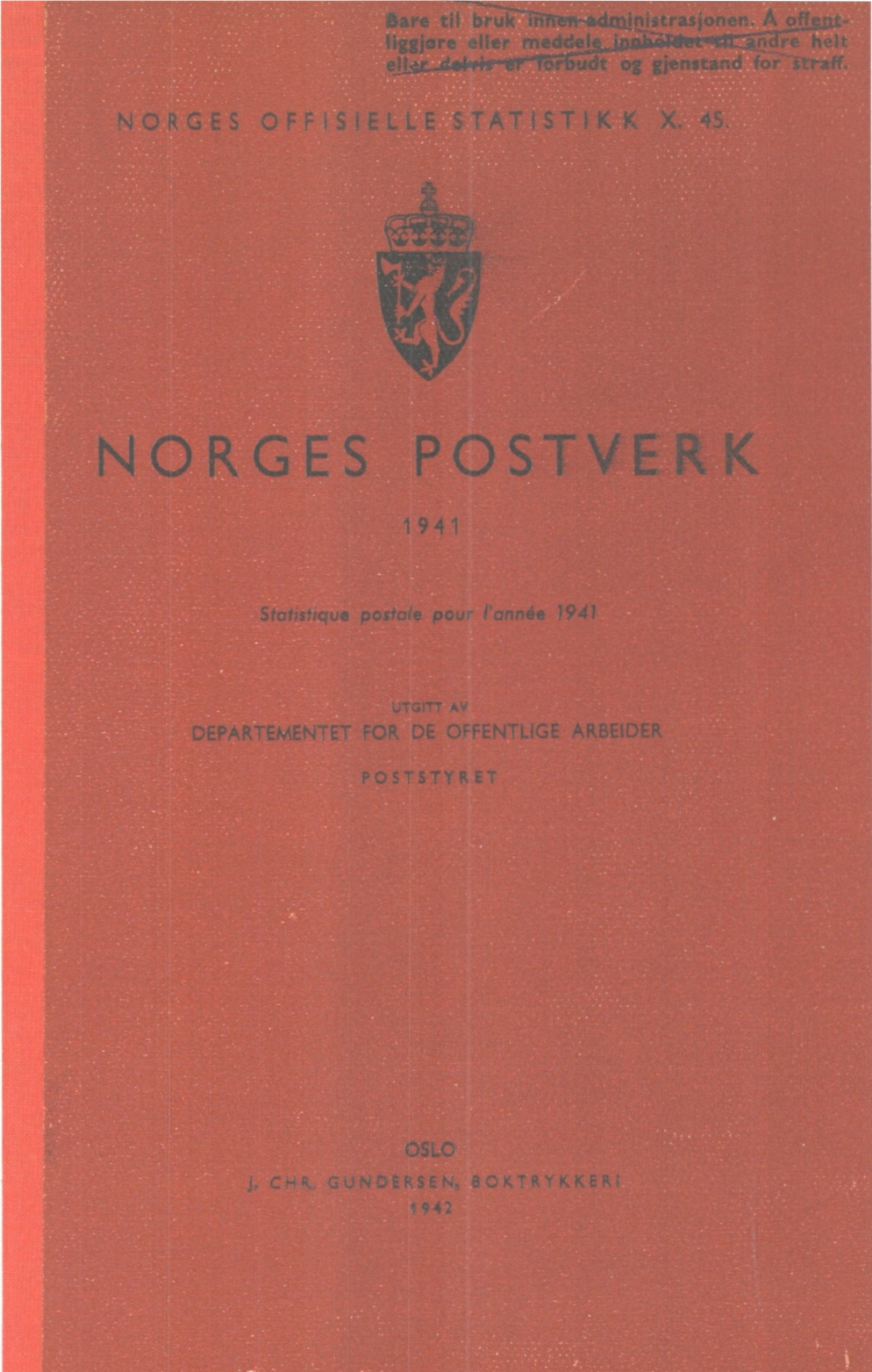 Norges Postverk 1941