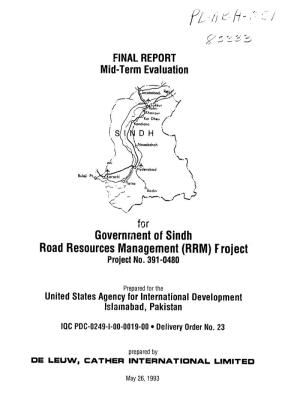 Government of Sindh Road Resources Management (RRM) Froject Project No