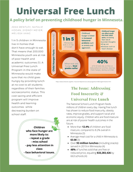 Policy Brief on Preventing Childhood Hunger in Minnesota