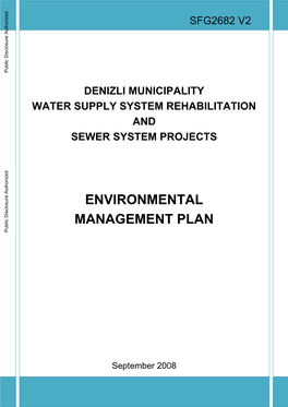 Denizli Municipality Water Supply System Rehabilitation and Sewer System Projects