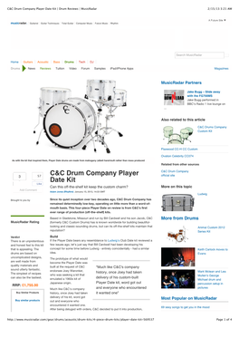 C&C Drum Company Player Date Kit | Drum Reviews | Musicradar