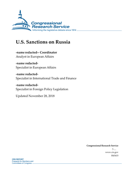 U.S. Sanctions on Russia