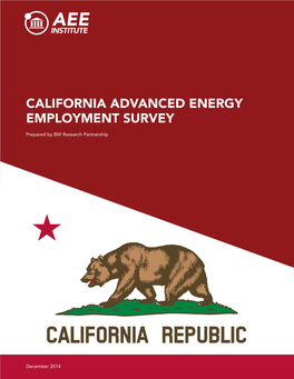 CALIFORNIA ADVANCED ENERGY EMPLOYMENT SURVEY Prepared by BW Research Partnership