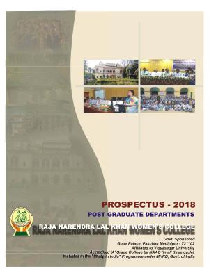 Prospectus - 2018 Post Graduate Departments
