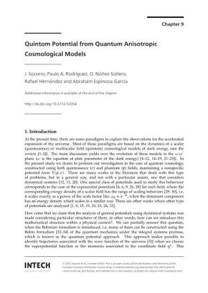 Quintom Potential from Quantum Anisotropic Cosmological Models