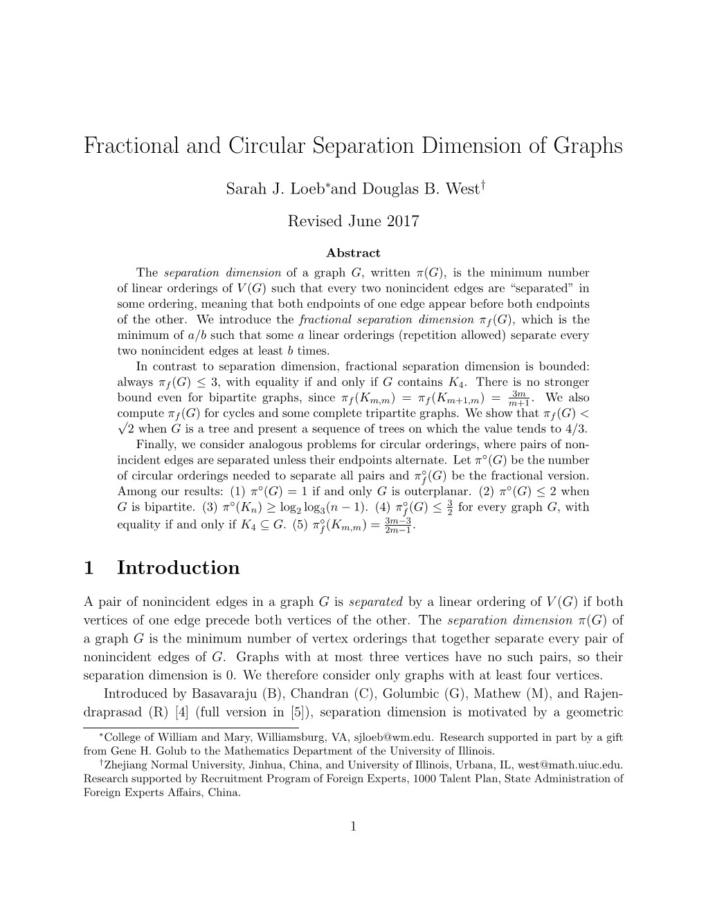 Fractional and Circular Separation Dimension of Graphs