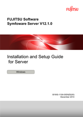 Installation and Setup Guide for Server