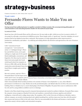 Fernando Flores Wants to Make You an Offer