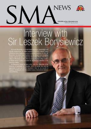Interview with Sir Leszek Borysiewicz