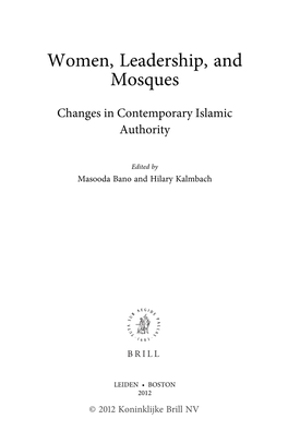 Women, Leadership, and Mosques