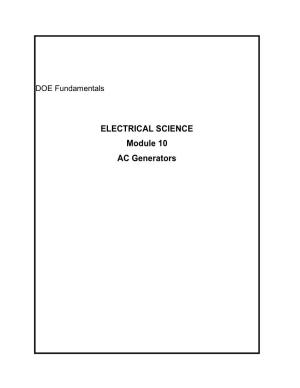 ELECTRICAL SCIENCE Module 10 AC Generators