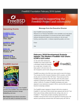 Freebsd Foundation February 2018 Update