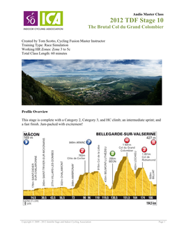 2012 TDF Stage 10 the Brutal Col Du Grand Colombier