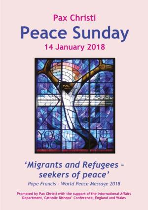 Peace Sunday 14 January 2018