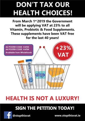 Don't Tax Our Health Choices!