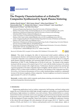 Sialon/Ni Composites Synthesized by Spark Plasma Sintering