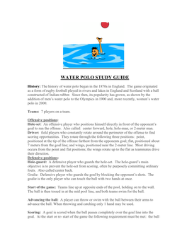 Water Polo Study Guide
