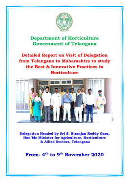 Department of Horticulture Government of Telangana