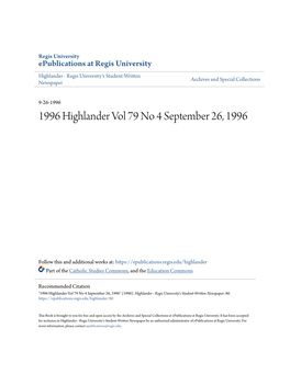 1996 Highlander Vol 79 No 4 September 26, 1996