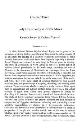Chapter Three Early Christianity in North Africa