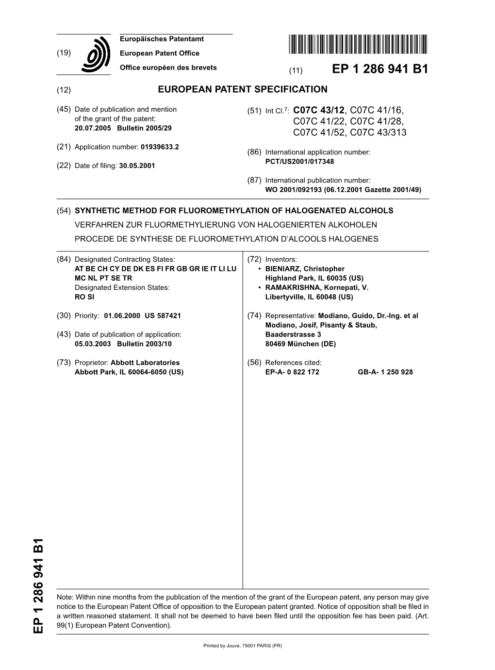 Synthetic Method for Fluoromethylation Of