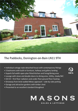 The Paddocks, Donington-On-Bain LN11 9TH