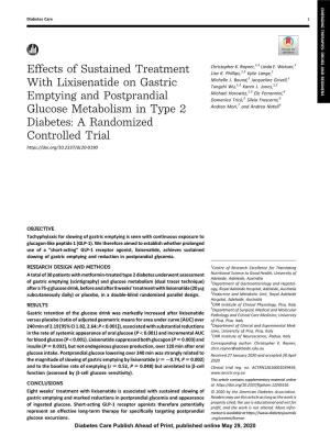 Effects of Sustained Treatment with Lixisenatide On