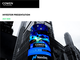Cowen Investor Presentation