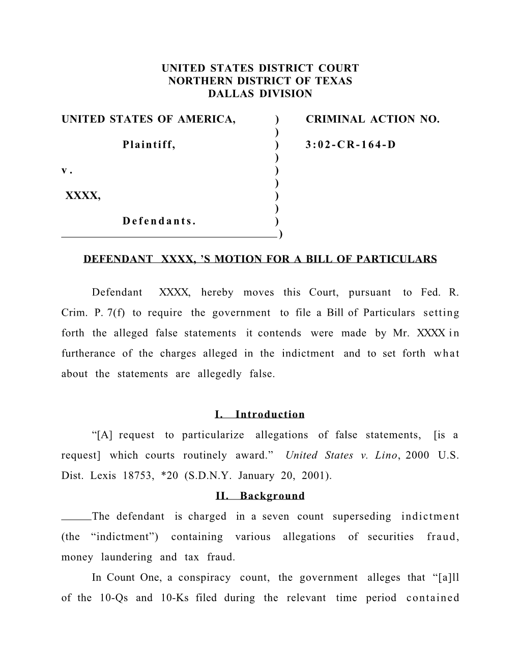 when to file a bill of particulars