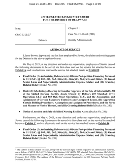 CMC II, LLC,1 Debtors. Chapter 11 Case No. 21-10461