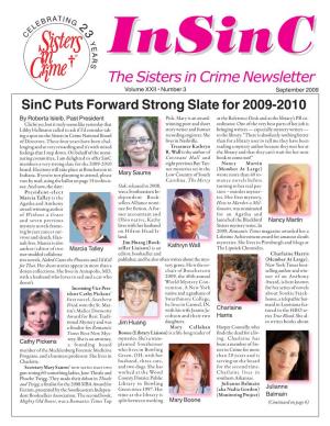 The Sisters in Crime Newsletter Volume XXII • Number 3 September 2009