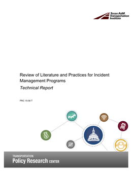 Review of Literature and Practices for Incident Management Programs Technical Report