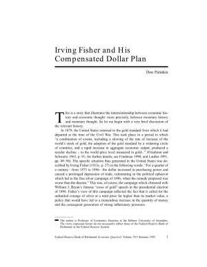 Irving Fisher and His Compensated Dollar Plan