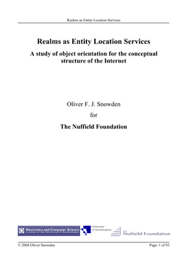 Realms As Entity Location Services