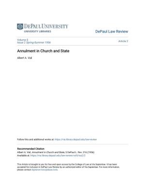 Annulment in Church and State