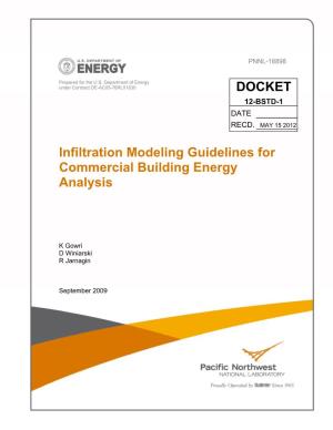 Infiltration Modeling Guidelines for Commercial Building Energy Analysis
