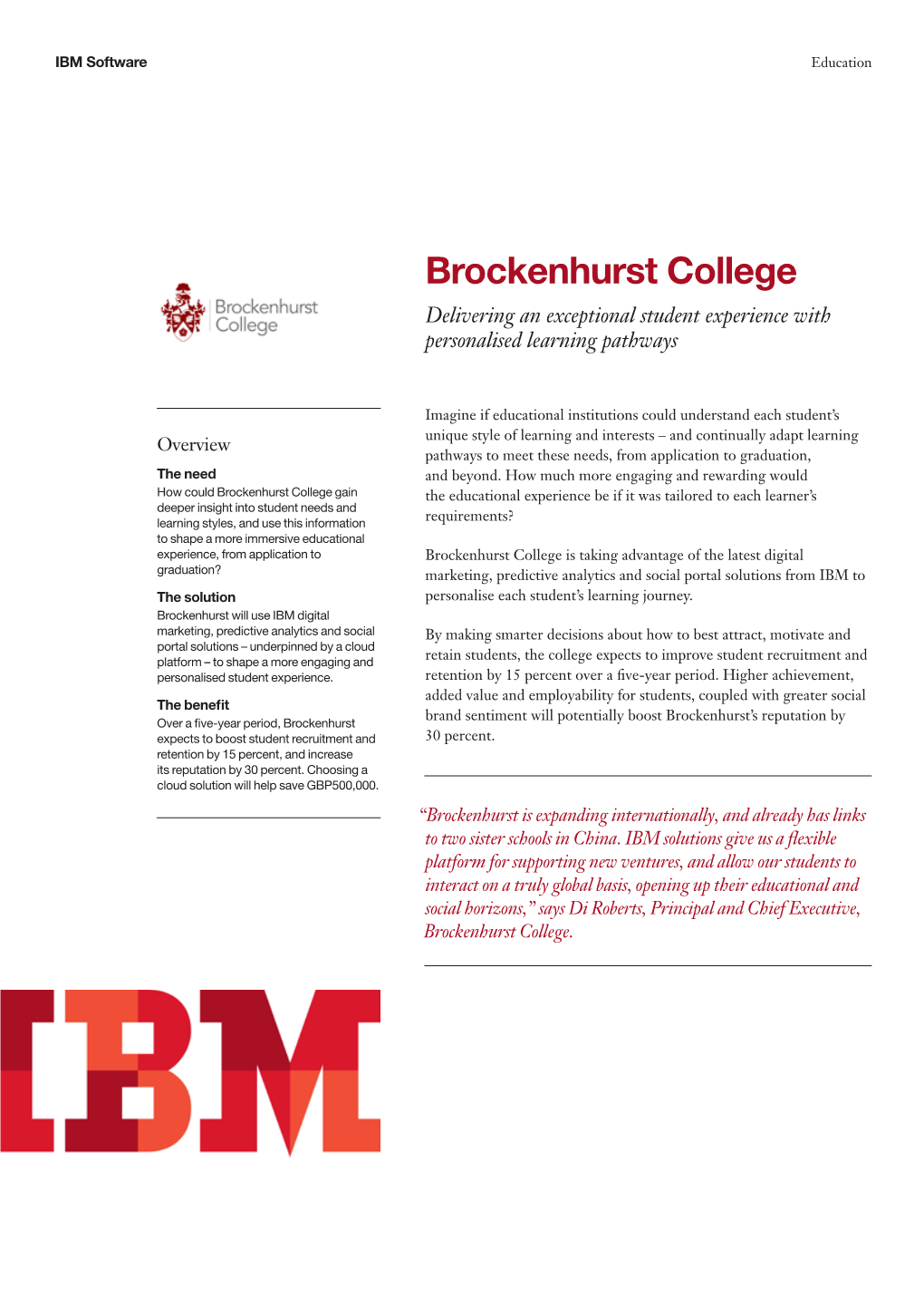 Brockenhurst College Delivering an Exceptional Student Experience with Personalised Learning Pathways