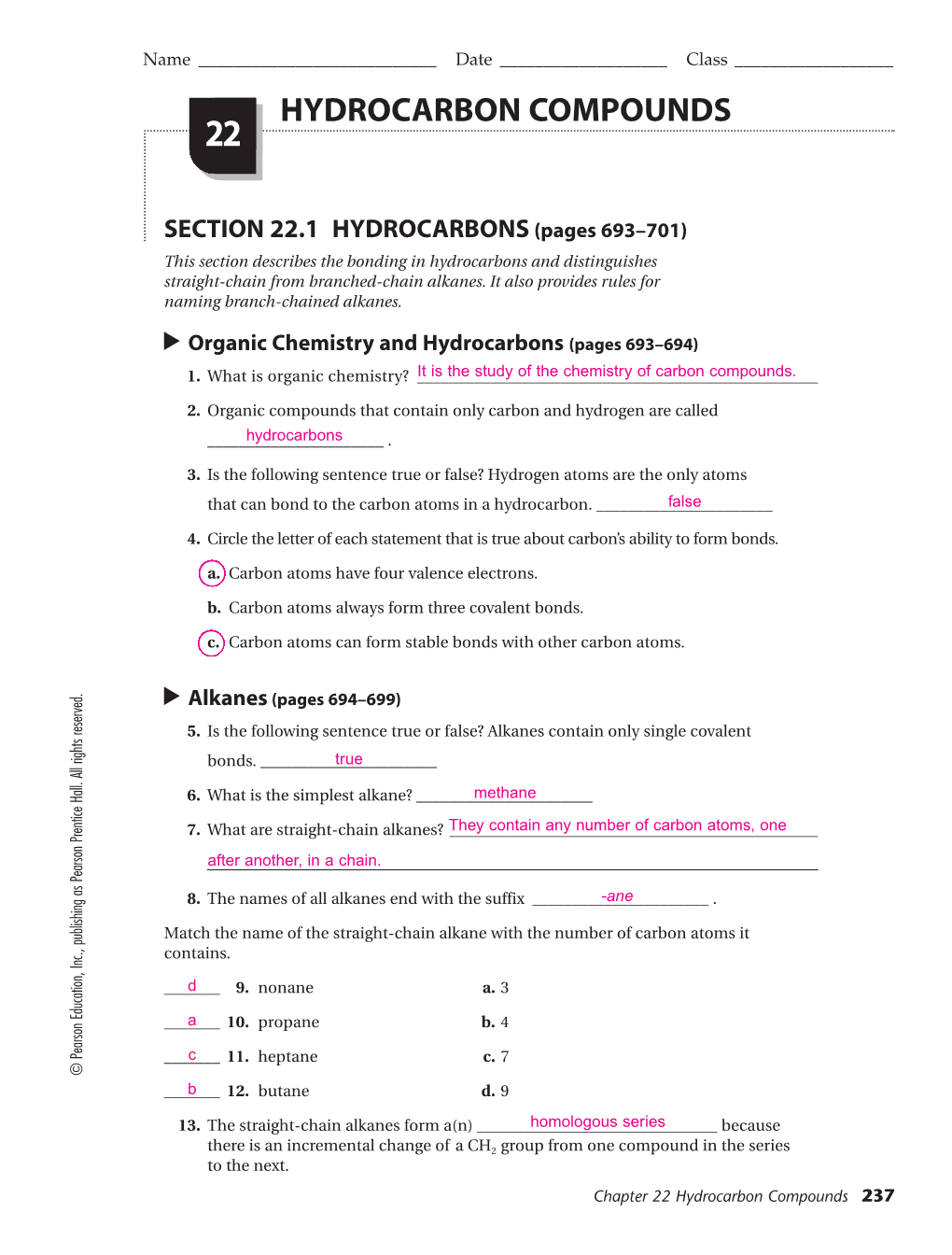 Hydrocarbon Compounds 22