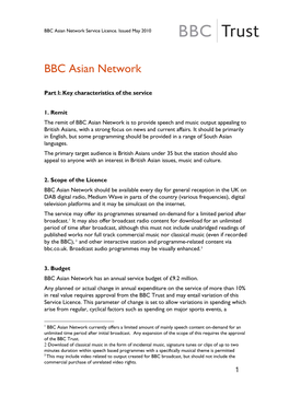 BBC Trust and May Entail Variation of This Service Licence