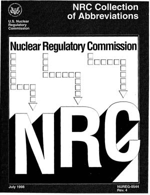 NRC Collection of Abbreviations