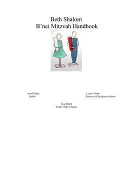 Beth Shalom B'nei Mitzvah Handbook