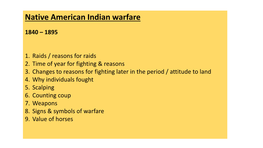 Native American Indian Warfare