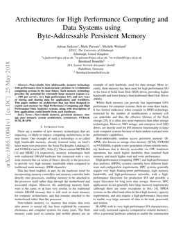 Architectures for High Performance Computing and Data Systems Using Byte-Addressable Persistent Memory