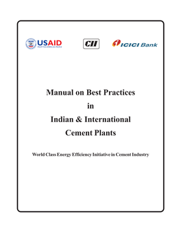 Manual on Best Practices in Indian & International Cement Plants