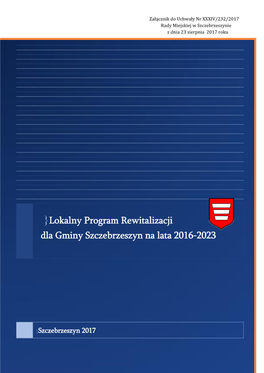 Lokalny Program Rewitalizacji Gminy Szczebrzeszyn Na Lata 2016-2023