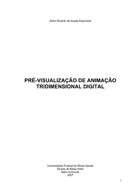 Pré-Visualização De Animação Tridimensional Digital