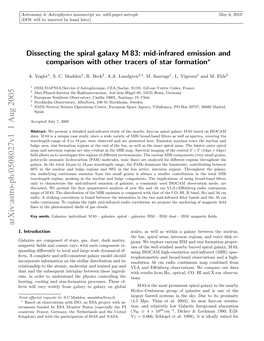 Dissecting the Spiral Galaxy M83: Mid-Infrared Emission And