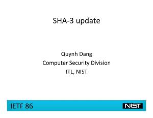 SHA-3 Update